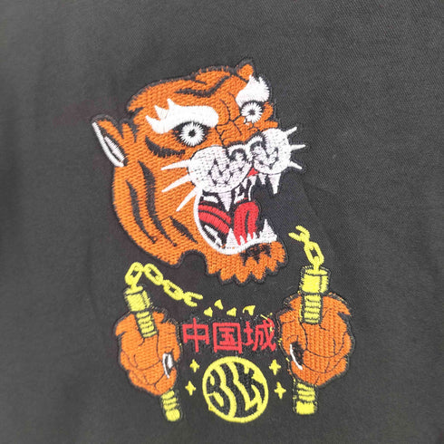 虎 竜 ワッペン 半袖シャツ メンズ import:L