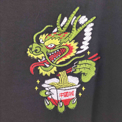 虎 竜 ワッペン 半袖シャツ メンズ import:L