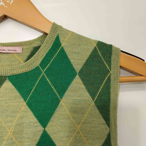 ピーエスポールスミス PS Paul Smith アーガイルウールベスト レディース import:M