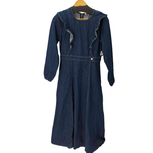 ザラ ZARA デニムフリルワンピース レディース import:M