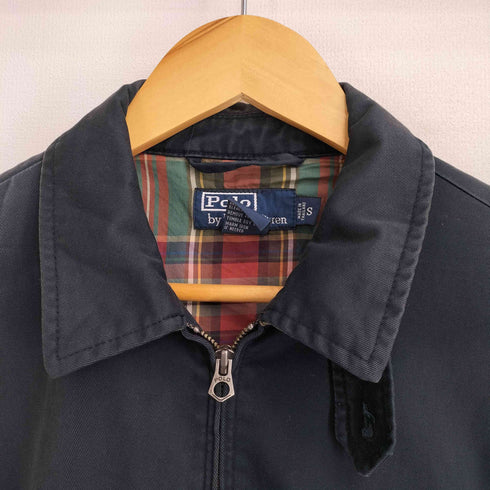 ポロバイラルフローレン Polo by RALPH LAUREN 90S ポニー刺繍 裏地チェック チンストラップ スウィングトップジャケット メンズ import:S