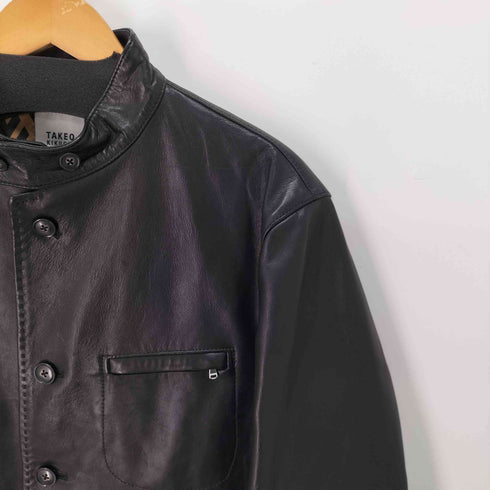 タケオキクチ TAKEO KIKUCHI 羊革 レザーカーコート メンズ JPN:3