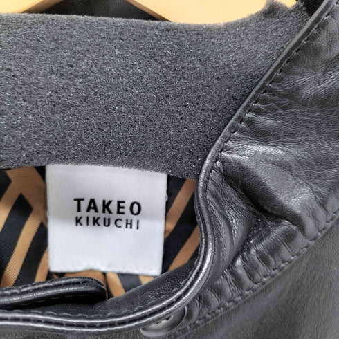 タケオキクチ TAKEO KIKUCHI 羊革 レザーカーコート メンズ JPN:3