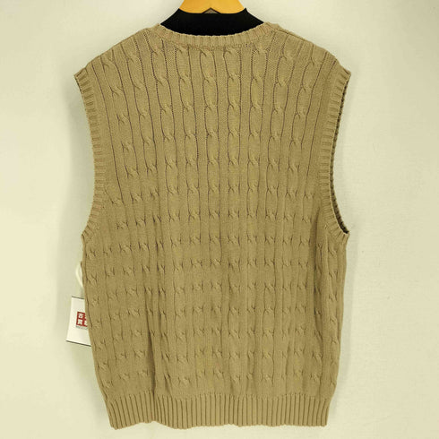 クラフトアンドバロー Croft&Barrow 90S コットン ケーブル ニット べスト メンズ import:L