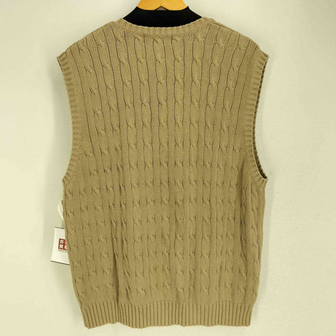 クラフトアンドバロー Croft&Barrow 90S コットン ケーブル ニット べスト メンズ import:L
