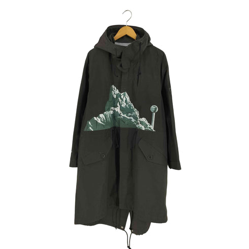 アンダーカバー UNDERCOVER 22SS Artwork by Manabu Deto パネルプリントウェザーモッズコート メンズ 3