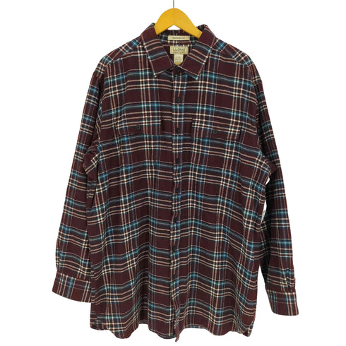 エルエルビーン L.L.Bean TRADITIONAL FIT トラディショナル フィット マドラスチェック フラップポケット L/S レギュラーカラー シャツ メンズ import:XL