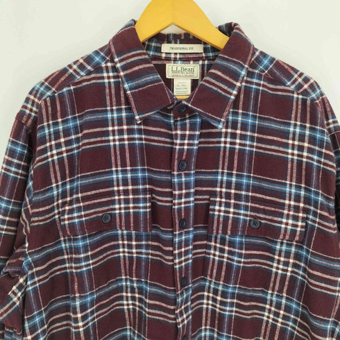 エルエルビーン L.L.Bean TRADITIONAL FIT トラディショナル フィット マドラスチェック フラップポケット L/S レギュラーカラー シャツ メンズ import:XL