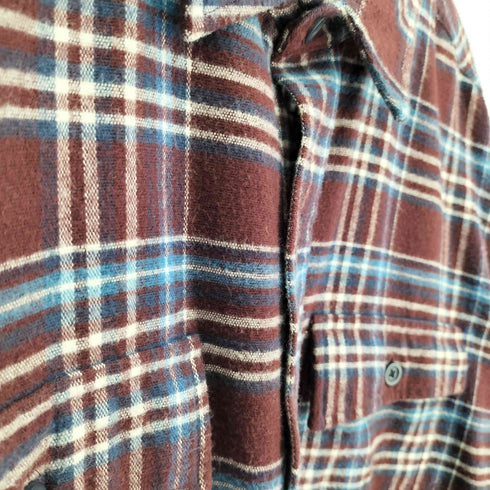 エルエルビーン L.L.Bean TRADITIONAL FIT トラディショナル フィット マドラスチェック フラップポケット L/S レギュラーカラー シャツ メンズ import:XL