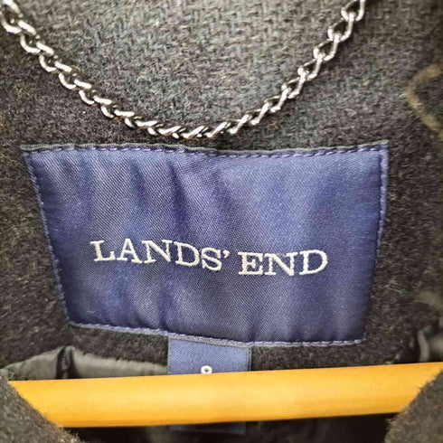 ランズエンド LANDS END ウール フーデッド ダッフルコート レディース 9