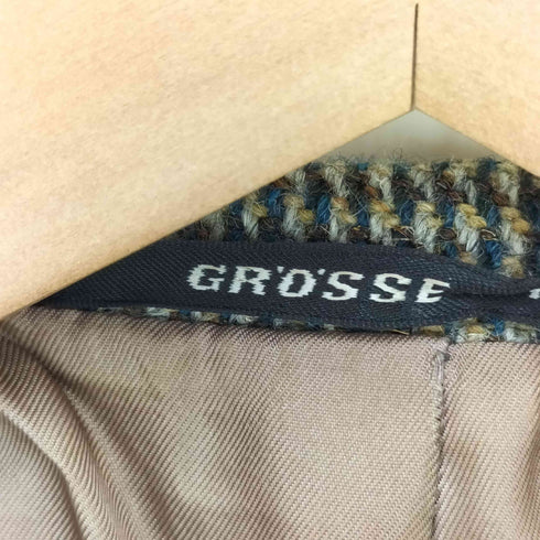 ハリスツイード Harris Tweed grosse 24 ウール3Bテーラードジャケット  メンズ