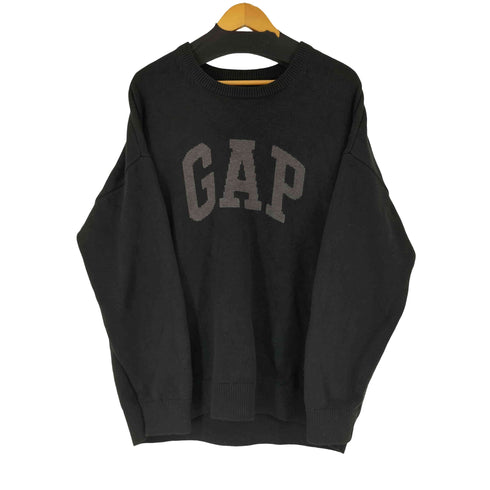 ギャップ Gap コットンアクリル混フロントロゴクルーネックニット メンズ import:L