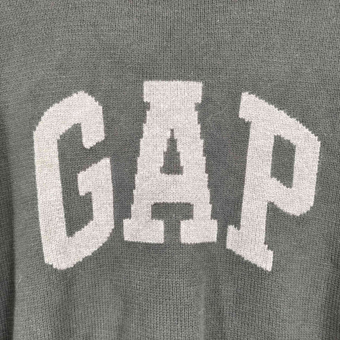 ギャップ Gap コットンアクリル混フロントロゴクルーネックニット メンズ import:L