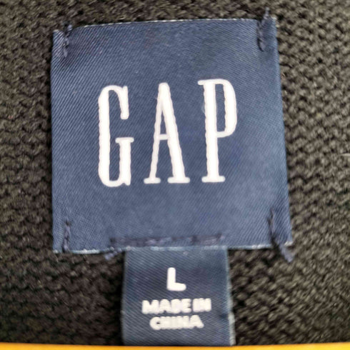 ギャップ Gap コットンアクリル混フロントロゴクルーネックニット メンズ import:L