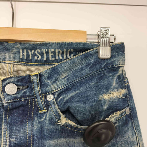 ヒステリックグラマー HYSTERIC GLAMOUR y2k ロゴプリント スタッズ ダメージデニム メンズ US:28-29