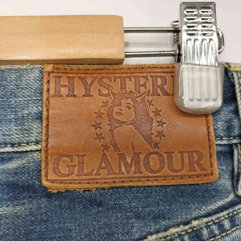 ヒステリックグラマー HYSTERIC GLAMOUR y2k ロゴプリント スタッズ ダメージデニム メンズ US:28-29