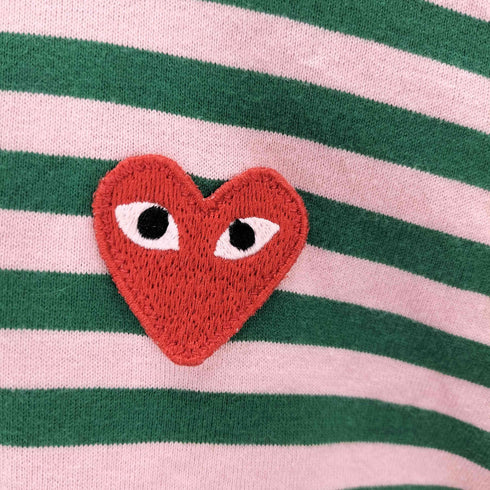 プレイコムデギャルソン PLAY COMME des GARCONS AD2023 ハートワッペン ボーダー カットソー レディース JPN:S