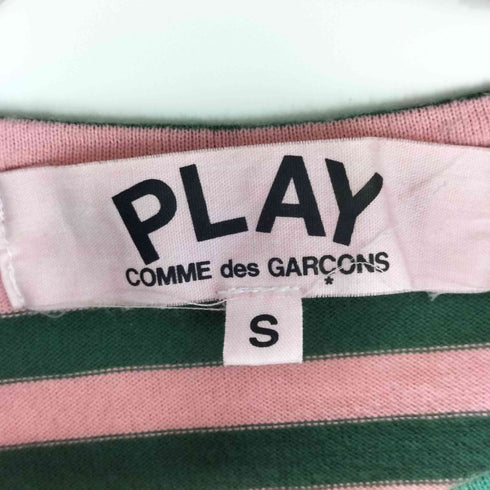 プレイコムデギャルソン PLAY COMME des GARCONS AD2023 ハートワッペン ボーダー カットソー レディース JPN:S