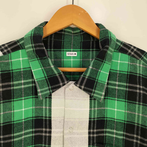 シークエル SEQUEL LINE CHECK SHIRT メンズ JPN:L