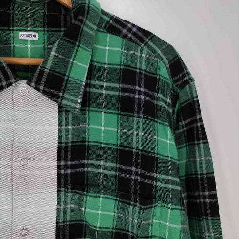 シークエル SEQUEL LINE CHECK SHIRT メンズ JPN:L