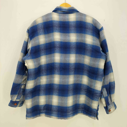 WORKPLANT くるみボタン 裏ボア フランネル シャツジャケット ボックスシルエット メンズ import:M