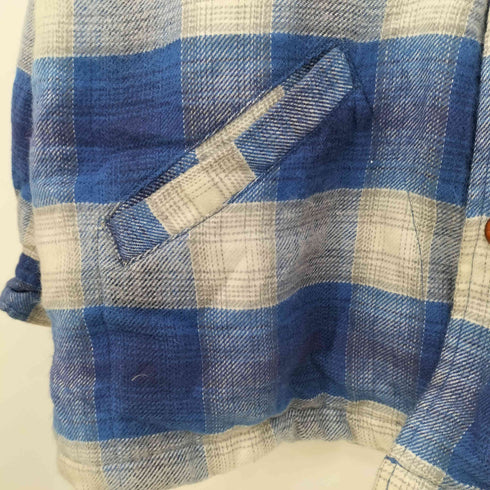 WORKPLANT くるみボタン 裏ボア フランネル シャツジャケット ボックスシルエット メンズ import:M