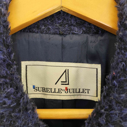 SURELLE JUILLET イタリア製 アルパカ モヘア混 ダブルボタン ステンカラーコート レディース JPN:11号