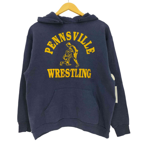 ラッセルアスレチック RUSSELL ATHLETIC 80s USA製 旧タグ PENNSVILLE WRESTLING プリントスウェットパーカー メンズ import:L