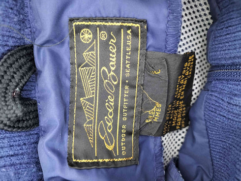 エディーバウアー Eddie Bauer 80S 黒タグ 裏地メッシュ パッカブル ナイロン ブルゾン ウィンドブレーカー 裾ドローコード メンズ import:L