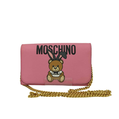 モスキーノ MOSCHINO チェーン ショルダー 長財布 レディース