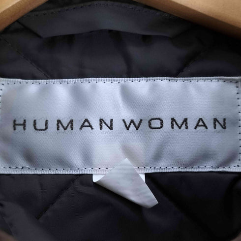 ヒューマンウーマン HUMAN WOMAN フーデッド キルティングコート レディース JPN:2