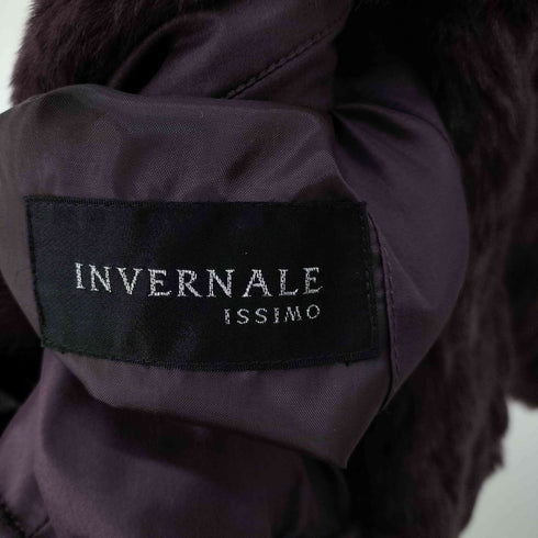 INVERNALE ISSIMO レッキス×シルク ファー 毛皮 リバーシブルベスト レディース JPN:L