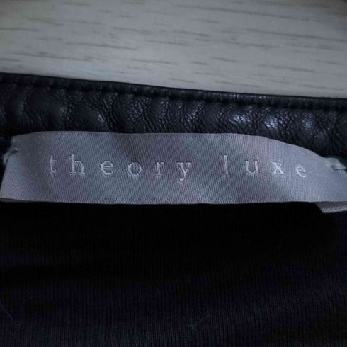 セオリーリュクス theory luxe レザーパイピング ボアノーカラージャケット レディース JPN:38