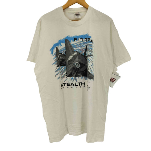 フルーツオブザルーム FRUIT OF THE LOOM 00s USA製 HEAVY COTTON F-117A ナイトホーク プリント クルーネックTシャツ メンズ import:XL
