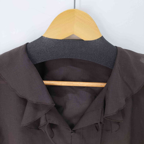 ビューティーアンドユースユナイテッドアローズ BEAUTY & YOUTH UNITED ARROWS ポリエステルブレンド フリルカラーブラウス レディース