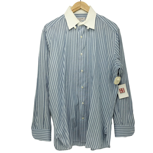 ギローバー GUY ROVER 別注 イタリア製 ストライプ柄 ロングスリーブクレリックシャツ メンズ  42