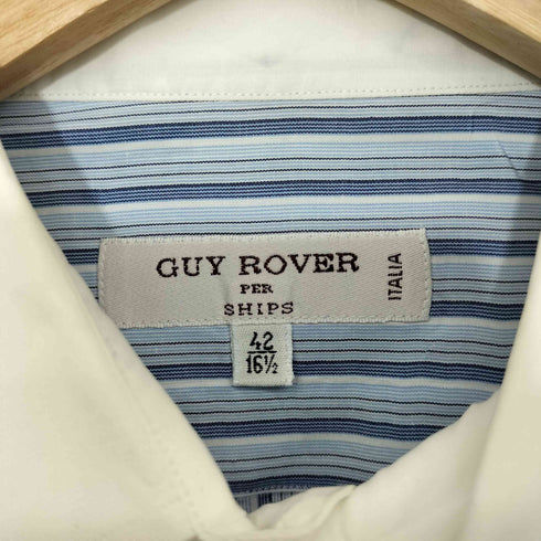 ギローバー GUY ROVER 別注 イタリア製 ストライプ柄 ロングスリーブクレリックシャツ メンズ 42
