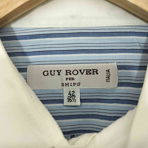 ギローバー GUY ROVER 別注 イタリア製 ストライプ柄 ロングスリーブクレリックシャツ メンズ  42