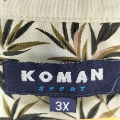KOMAN SPORTS 総柄レギュラーカラーS/S シャツ メンズ 3X