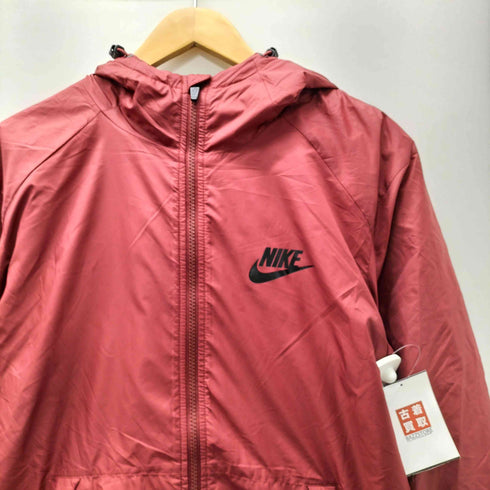 ナイキ NIKE 17AW ロゴ プリント ダブルジップ フーデッド ポリ マウンテン パーカー ジャケット リップストップ メンズ import:L