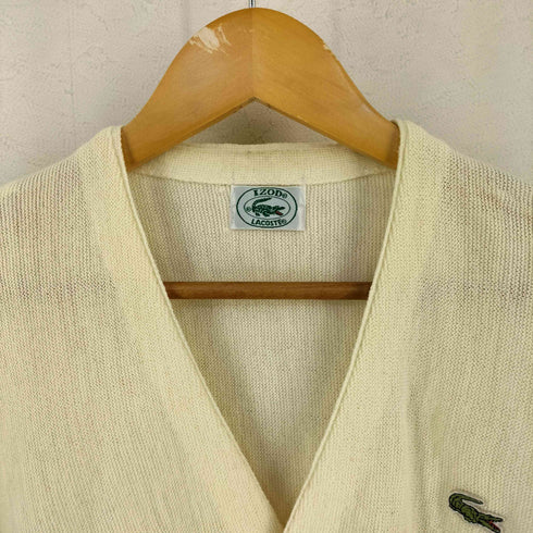 アイゾッドラコステ IZOD LACOSTE 80-90S ロゴワッペン カーディガン メンズ