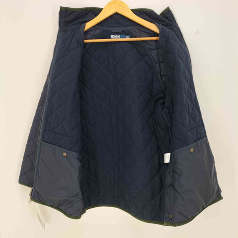 ポロバイラルフローレン Polo by RALPH LAUREN ダブルジップ エルボーパッチ コーデュロイパイピング キルティングジャケット メンズ import:L