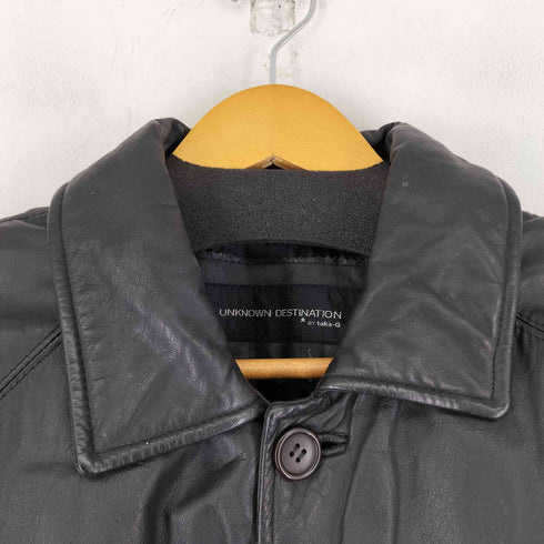 UNKNOWN DESTINATION レザーカーコート メンズ