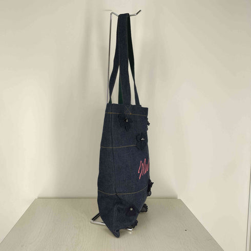 ミュベール MUVEIL JAPAN DENIM 花 デニムミニトート レディース