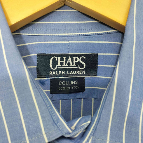 チャップスラルフローレン CHAPS RALPH LAUREN 90S ストライプ柄 COLLINS ロングスリーブシャツ メンズ