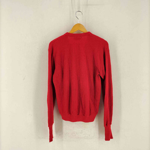 アイゾッドラコステ IZOD LACOSTE 70-80S 糸巻きタグ ロゴワッペン アクリルカーディガン メンズ import:M
