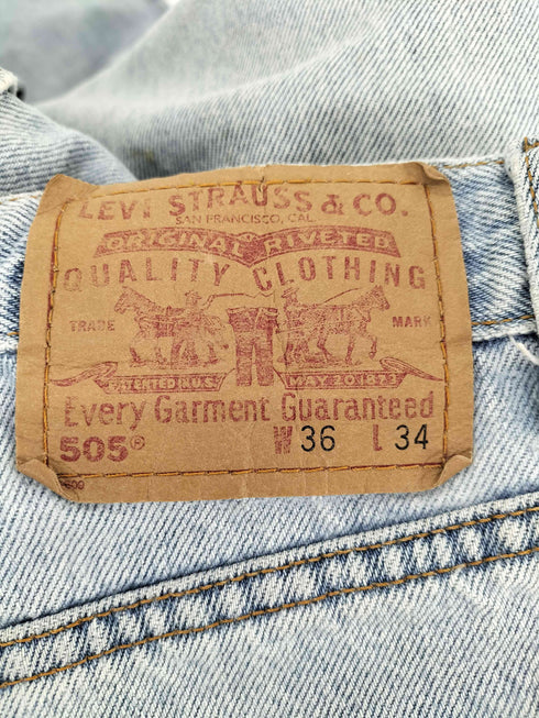 リーバイス Levis 00S 2000年製 ボタン裏977刻印 505 レギュラーフィット ストレートレッグ デニム パンツ ビックサイズ メンズ  W36L34