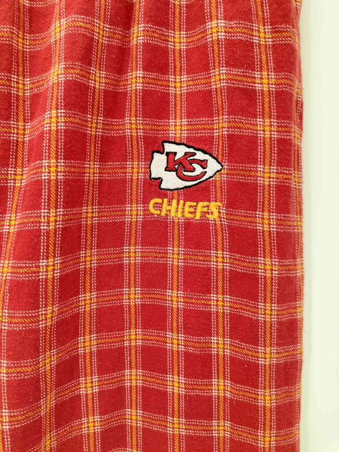 チームアパレル NFL TEAM APPAREL ロゴ刺繍 チェック イージー ワイドレッグ パジャマ パンツ ビックサイズ メンズ JPN:L