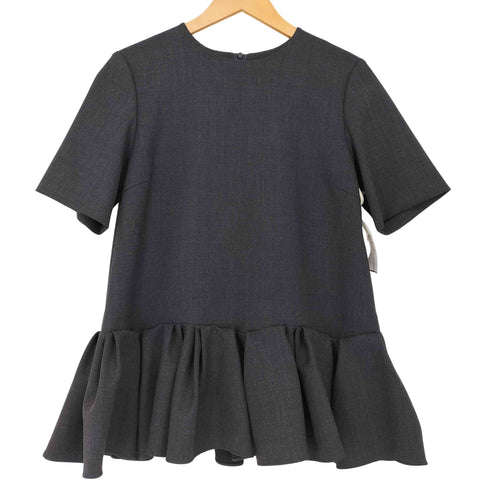 ニジュウサンク 23区 R ウールダブルクロス ラッフル ブラウス レディース DE:38