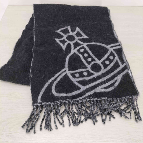 ヴィヴィアンウエストウッド Vivienne Westwood リバーシブルウールマフラー メンズ